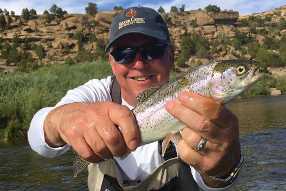 Fly fishing on the San Juan river below Navajo Dam